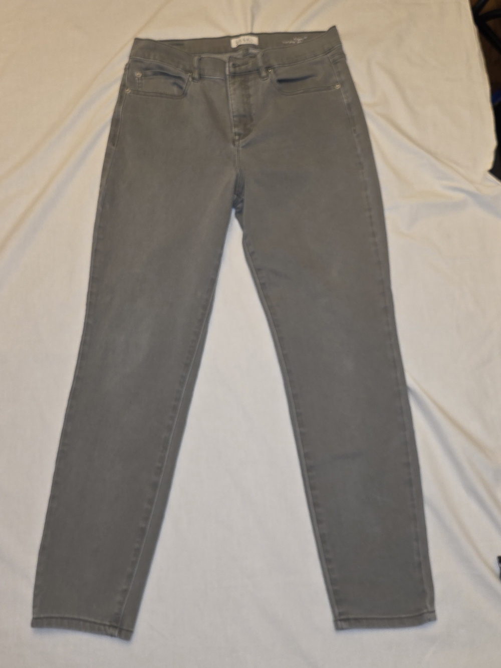 Nicole Miller High Rise Ankle Gray Jeans Sz 8
